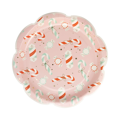 Candy Cane Lane Scatter Pattern 9" Plate