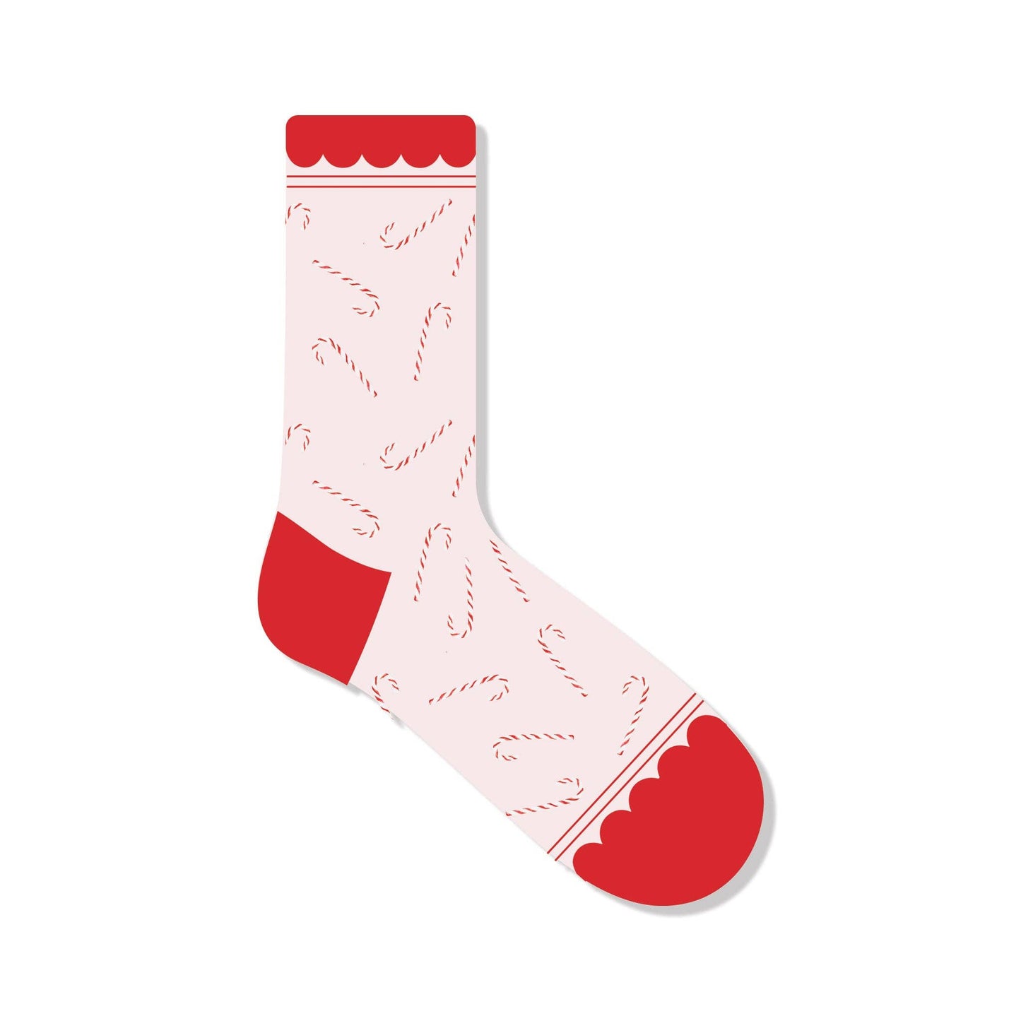 Whimsy Santa Candy Cane Socks