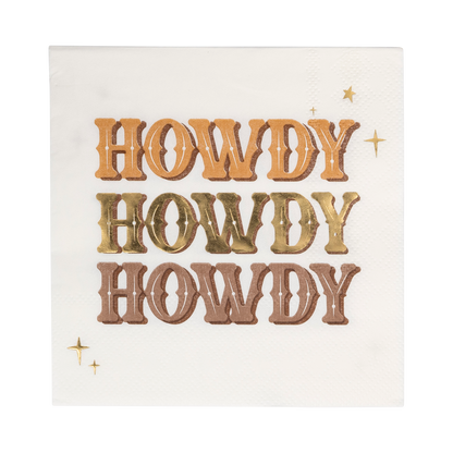 Cowboy Howdy Cocktail Napkin