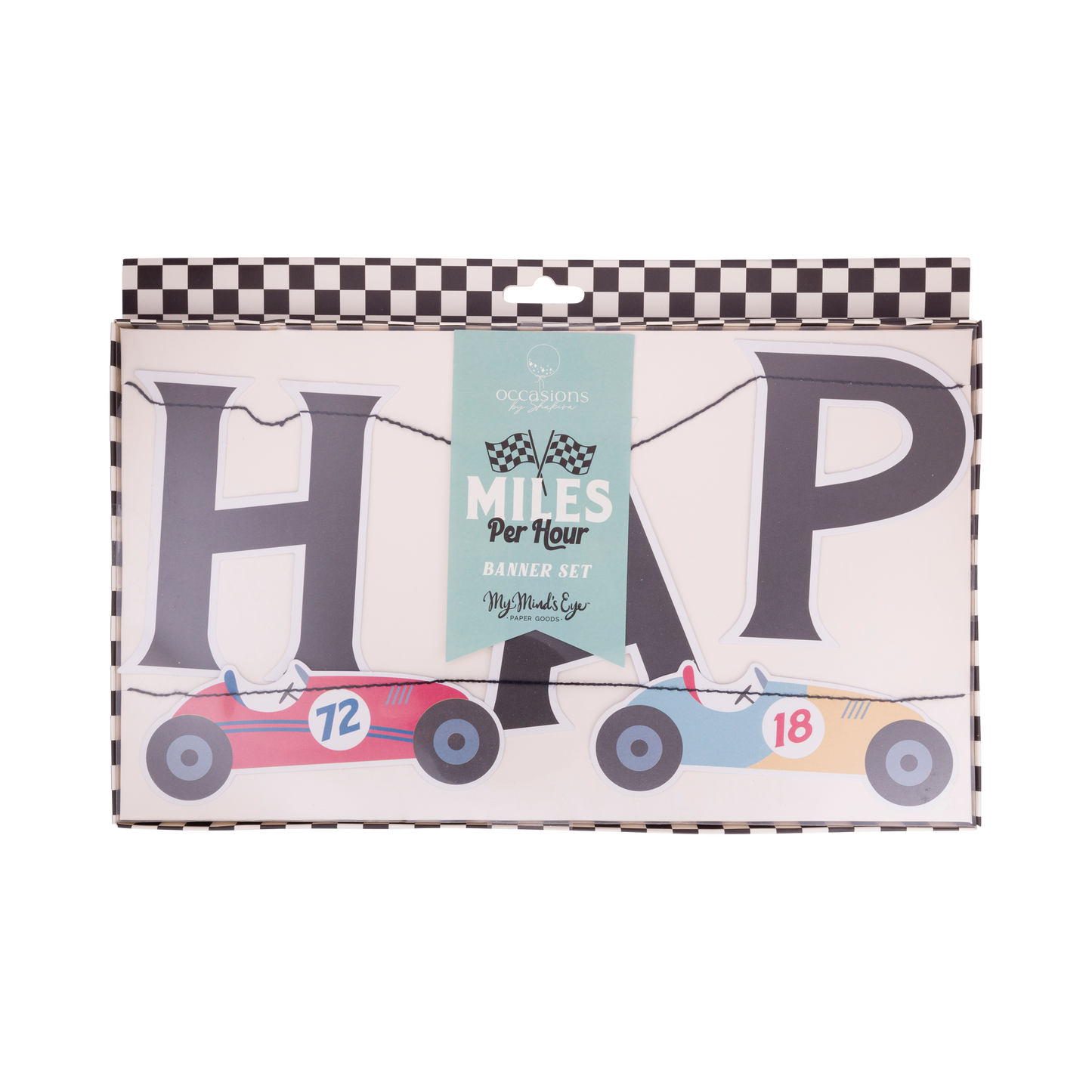 Race Car Happy Birthday Banner Set