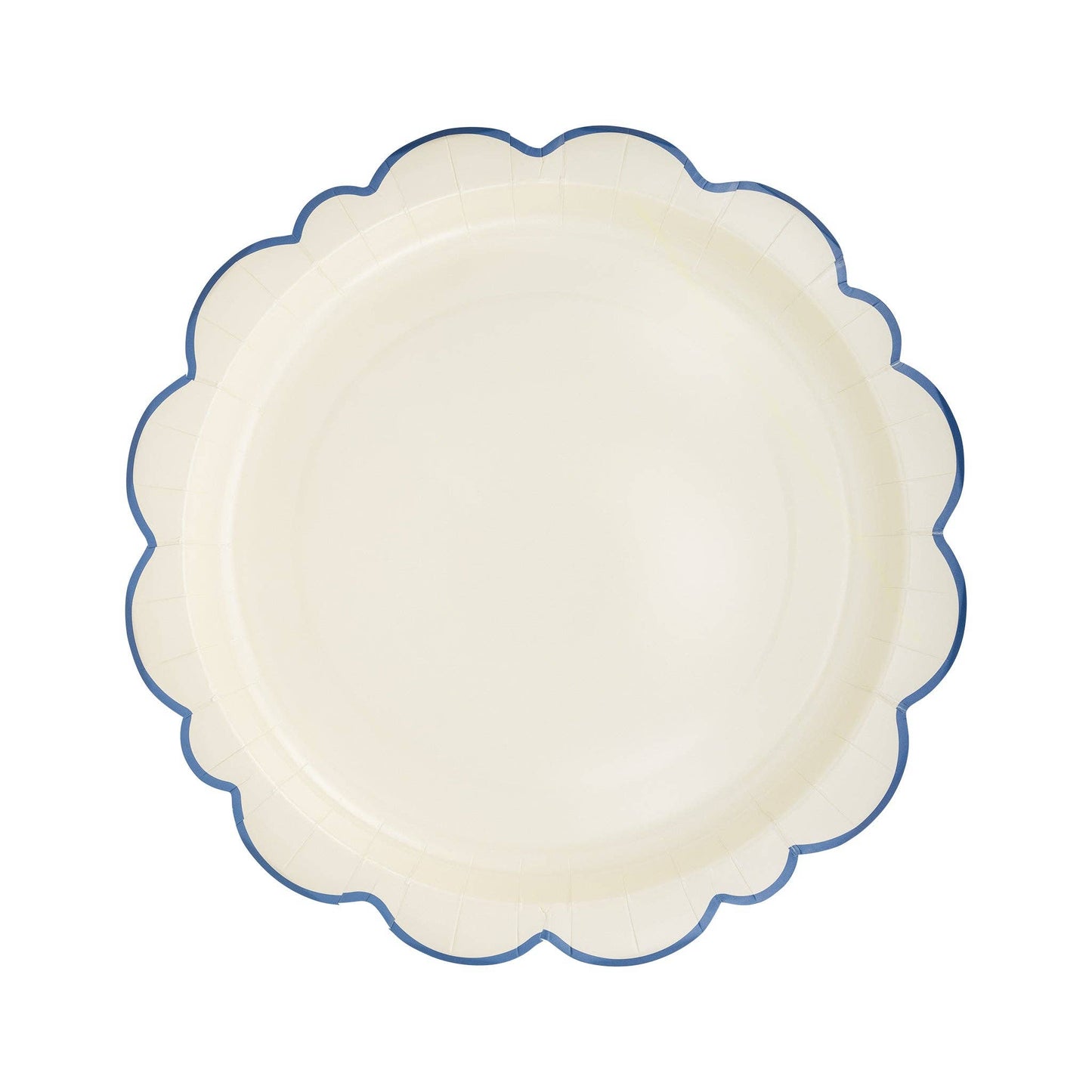 Tea Party Pembroke Cream with Blue Edge 12" Plate