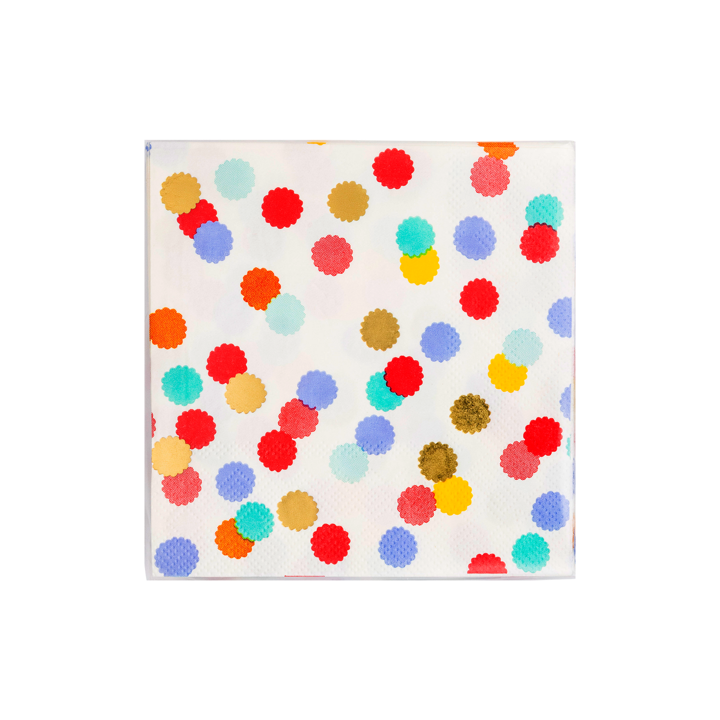 Colorful Confetti Paper Cocktail Napkin