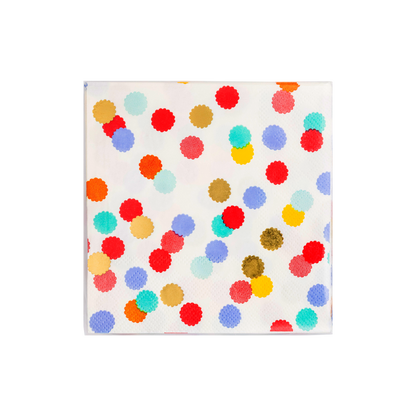 Colorful Confetti Paper Cocktail Napkin