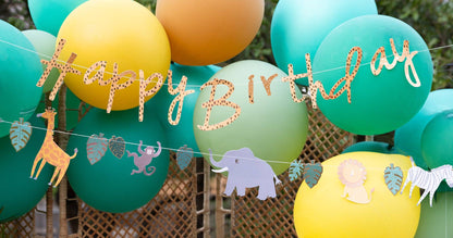 Safari Happy Birthday Banner Set