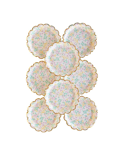 Ditsy Floral Scallop 7" Plate