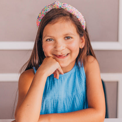 Sequin Confetti Kids Knot Headband