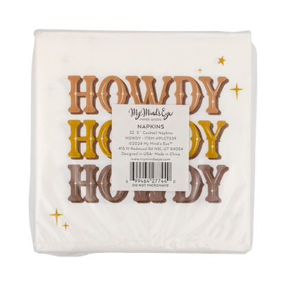 Cowboy Howdy Cocktail Napkin