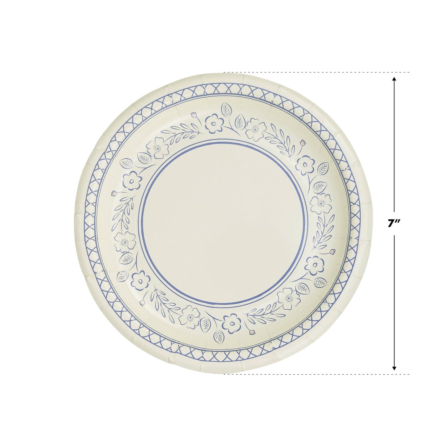 Pembroke Floral 7" Paper Dessert Plate