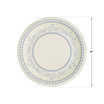 Pembroke Floral 7" Paper Dessert Plate