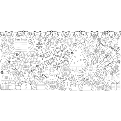 Christmas Coloring Tablecloth | Christmas Family Activity