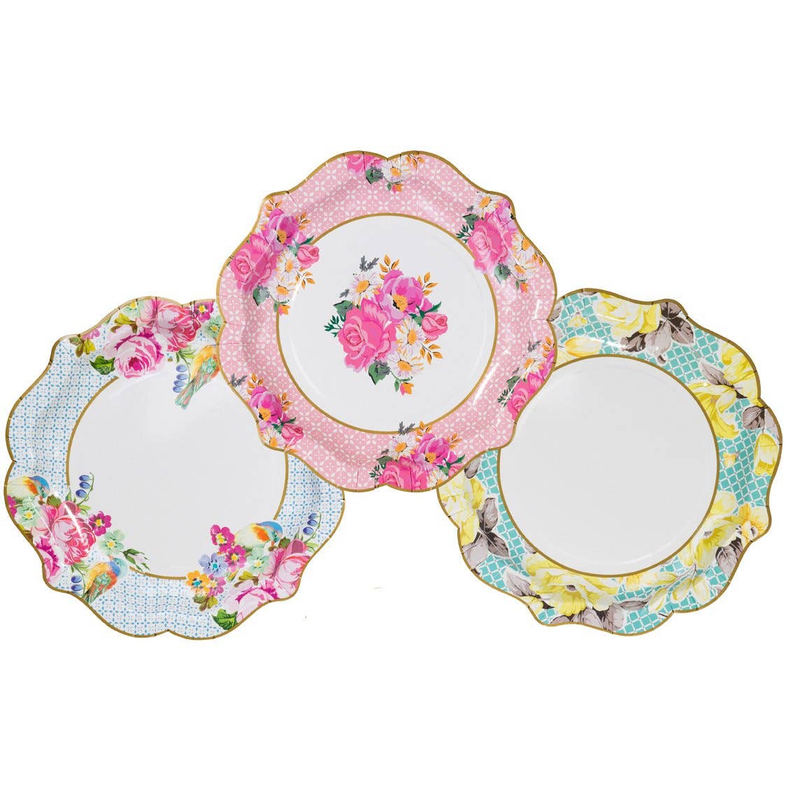 Pretty Tea Party Floral Plates