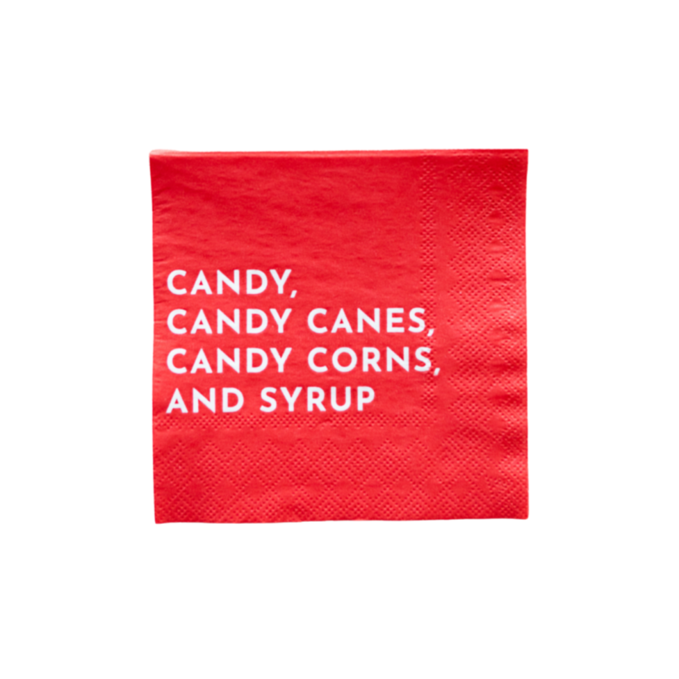 ELF CANDY SMALL RED NAPKINS