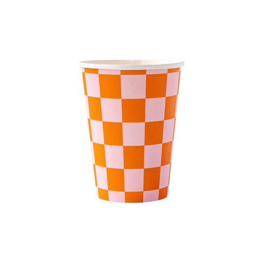 Orange Checkered Cup