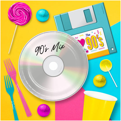 90's Mix CD Dessert Plates