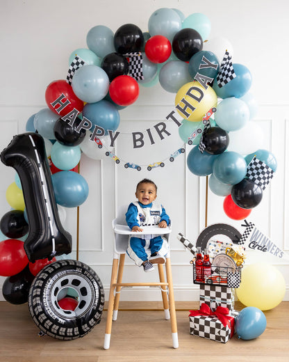 Race Car Happy Birthday Banner Set