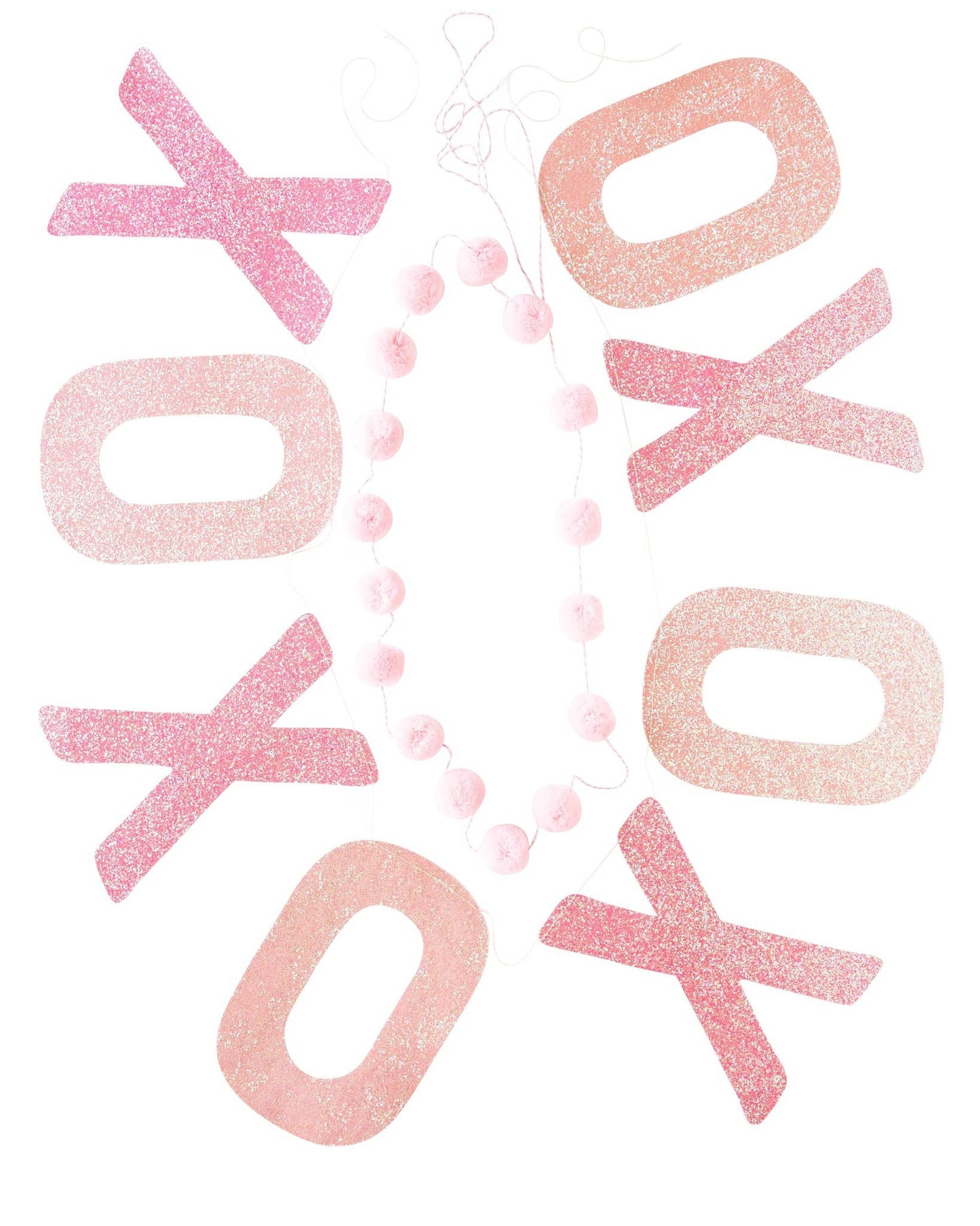 Oversized XOXO Glitter Banner Set