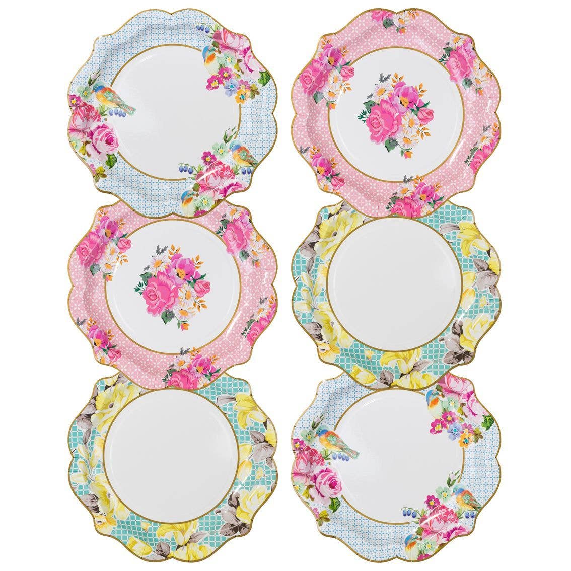 Pretty Tea Party Floral Plates