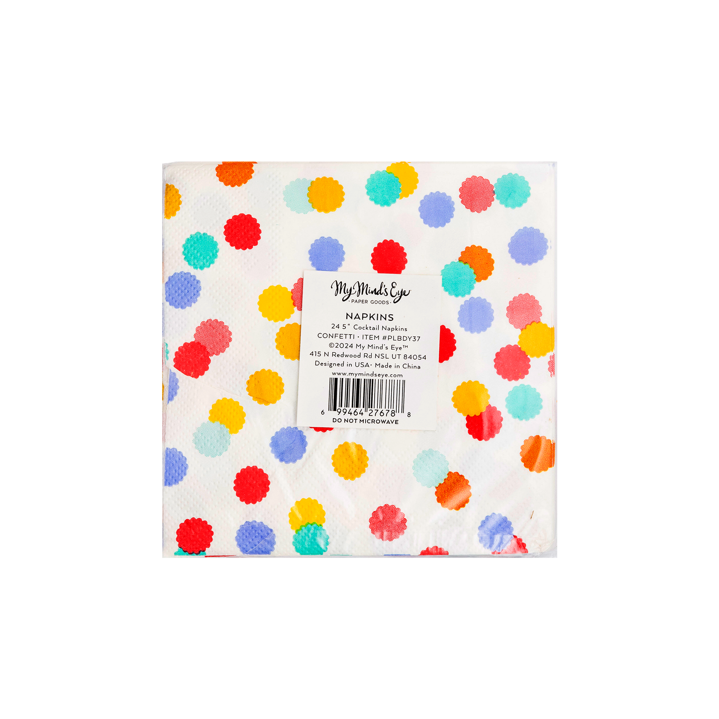 Colorful Confetti Paper Cocktail Napkin