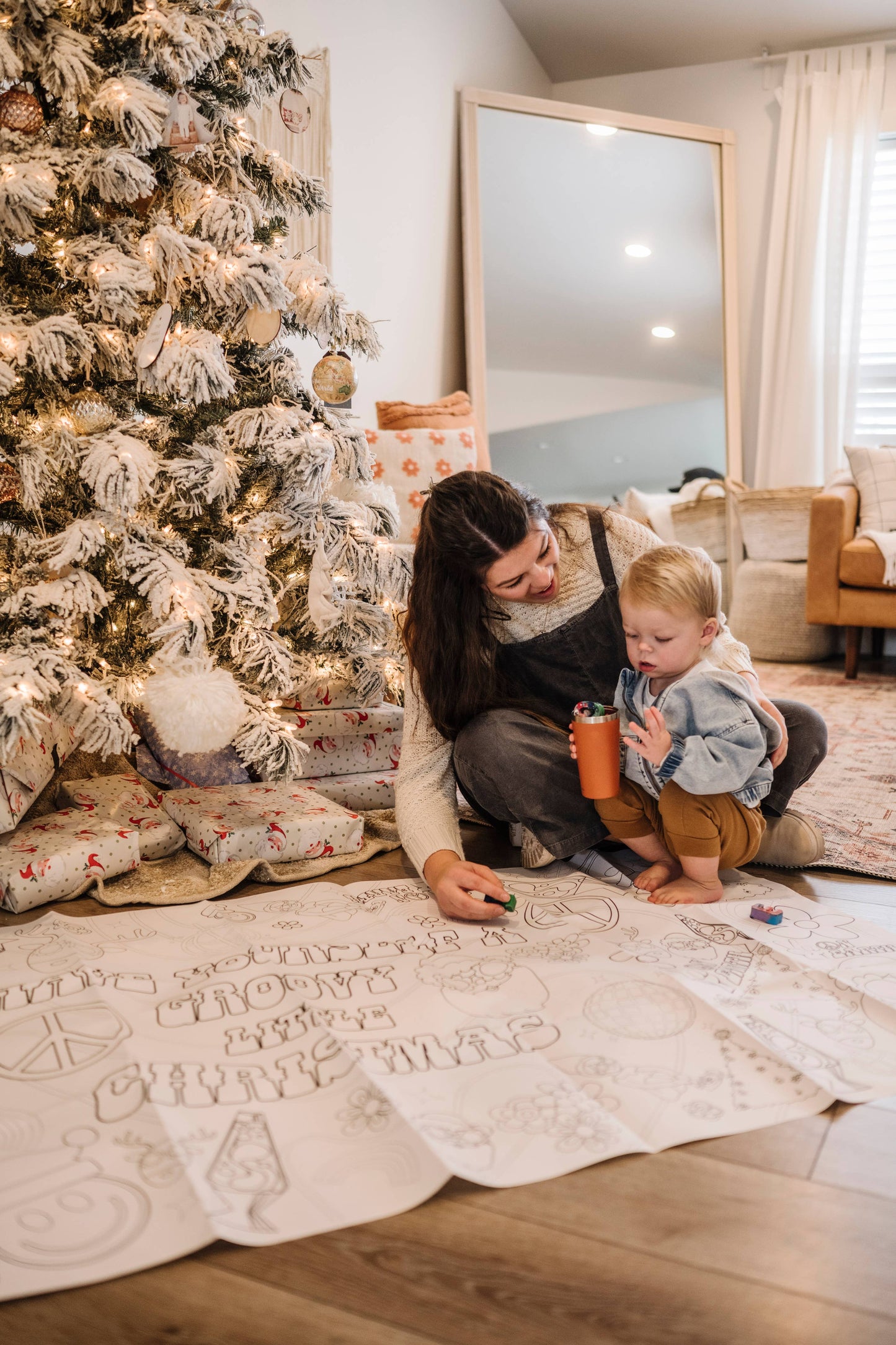 Christmas Coloring Tablecloth | Christmas Family Activity