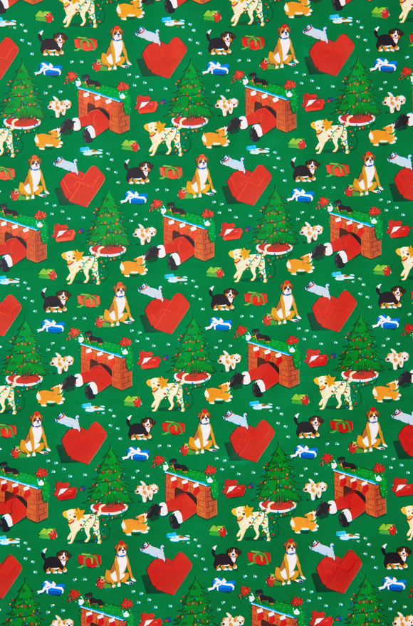 Howl-iday Havoc Christmas Stone Wrapping Paper