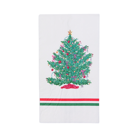 BONJOUR FÊTE X ONE & ONLY PAPER CHRISTMAS TREE GUEST TOWELS