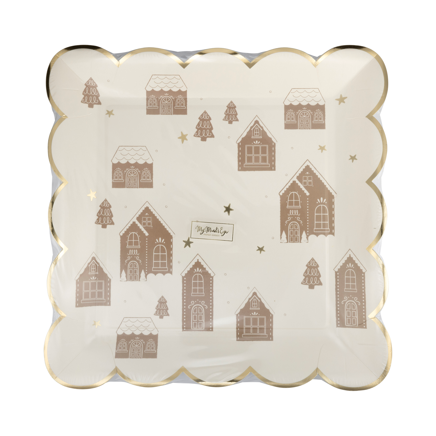 Gingerbread Scattered House 9" Plate