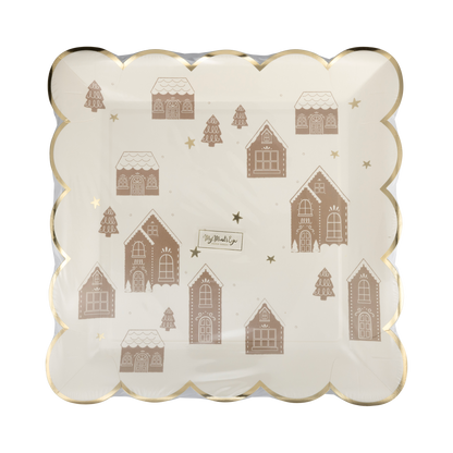 Gingerbread Scattered House 9" Plate