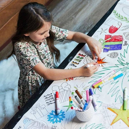 Christmas Nativity Coloring Tablecloth