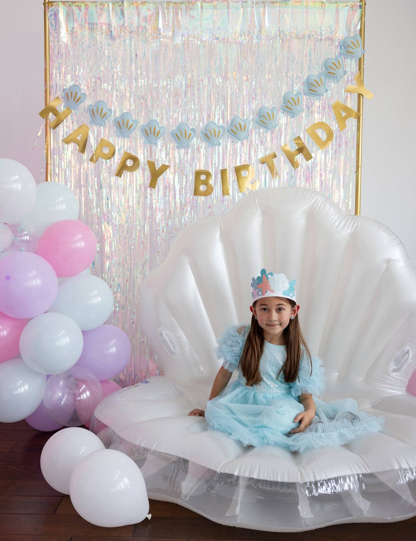 Mermaid Happy Birthday Puffy Felt Banner