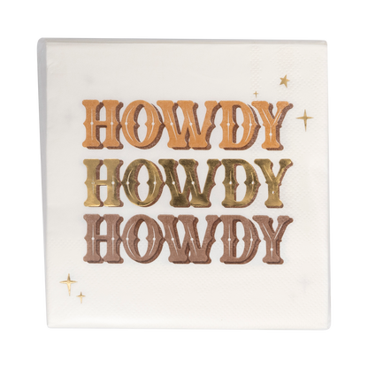 Cowboy Howdy Cocktail Napkin