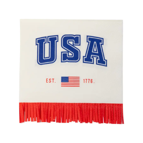 USA Fringe Cocktail Napkins