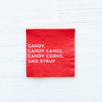 ELF CANDY SMALL RED NAPKINS