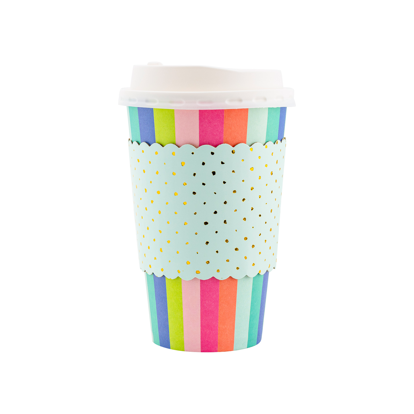 Colorful Primary Stripes To Go Cups