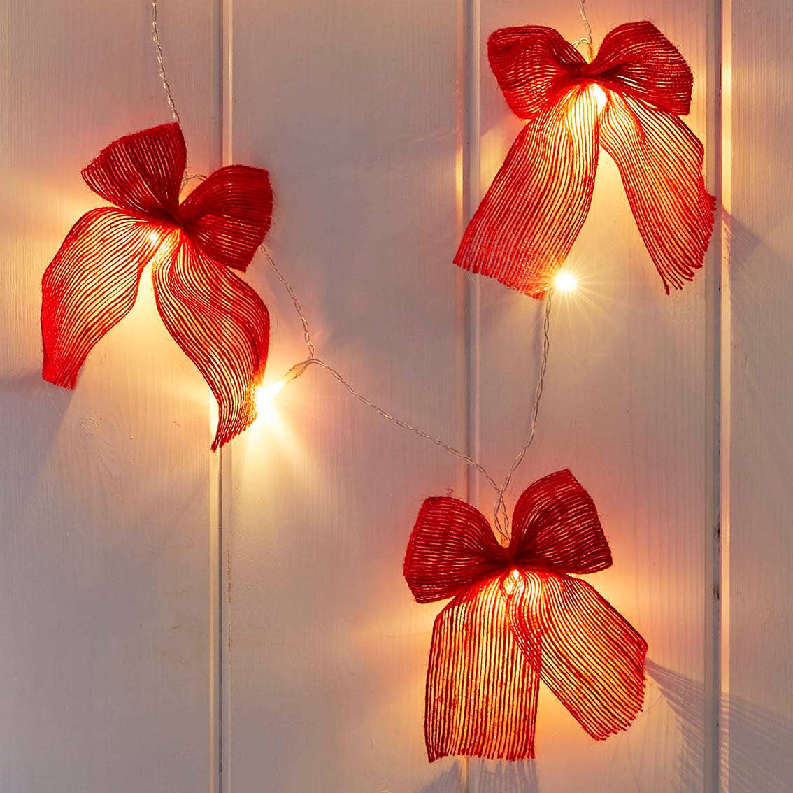 Folklore Fabric Bow LED String Lights