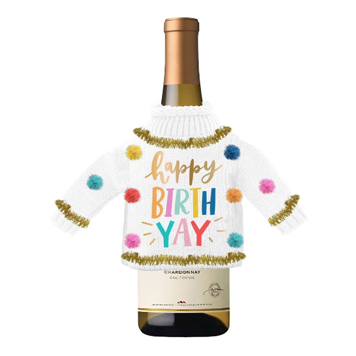 Happy BirthYay - Wine Bottle Sweater