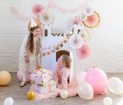 Princess Crowns and Pom Pom Tulle Banner Set