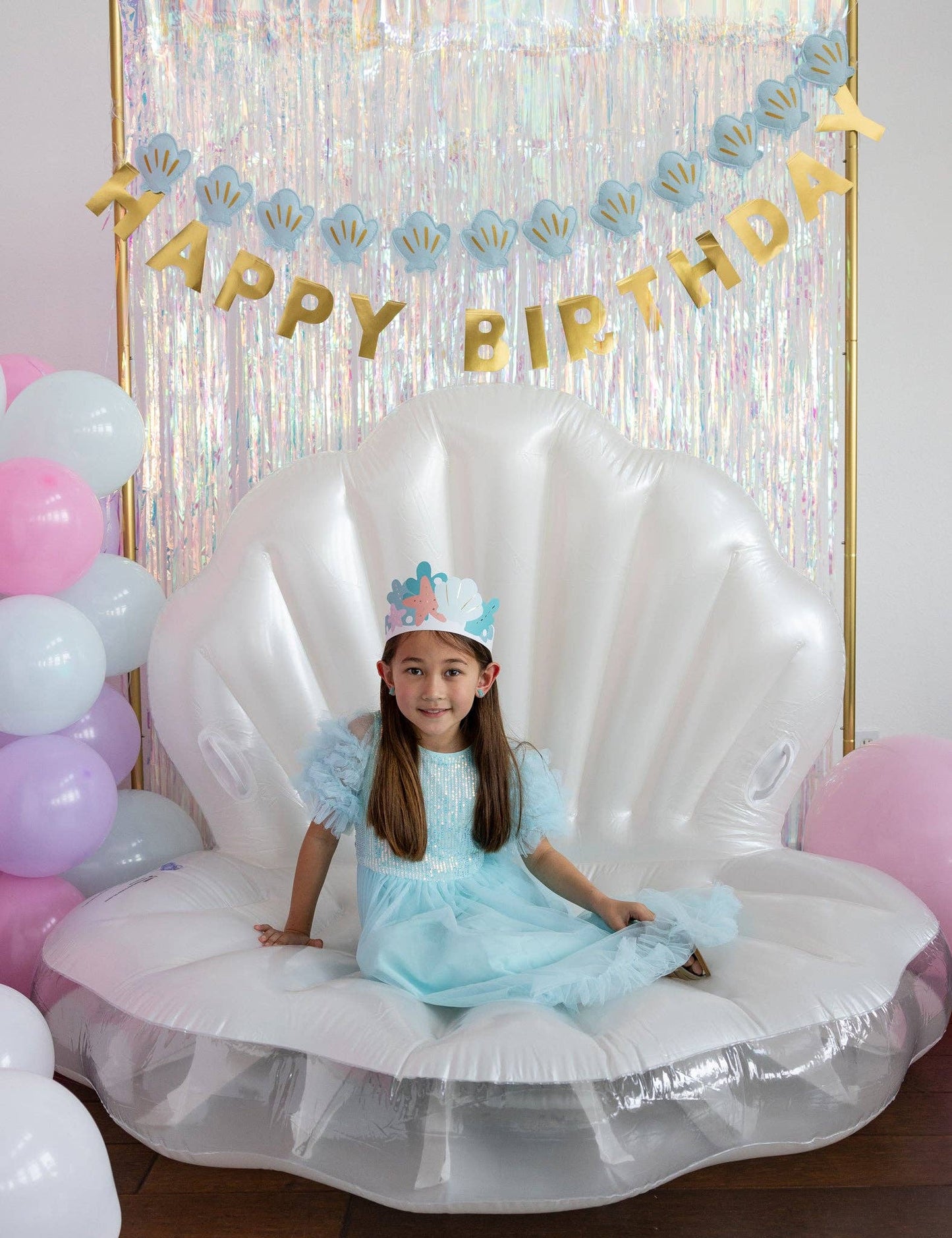 Mermaid Happy Birthday Puffy Felt Banner