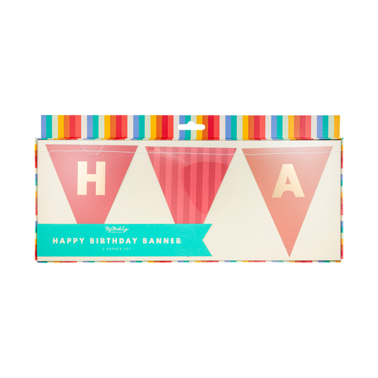 Colorful Happy Birthday Banner Set