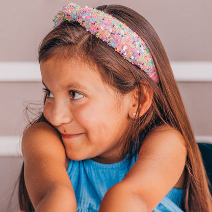 Sequin Confetti Kids Knot Headband