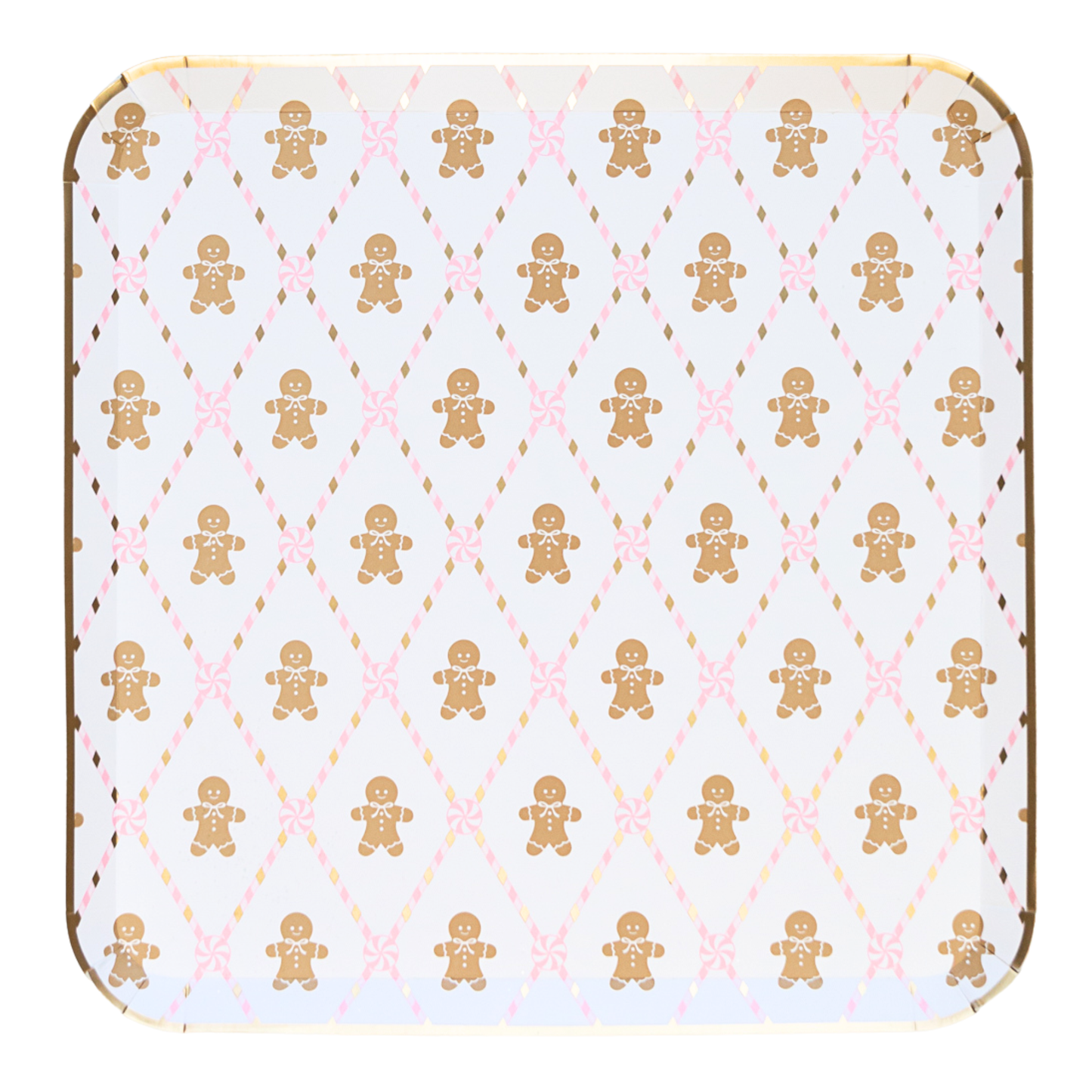 PINK GINGERBREAD LARGE PLATES