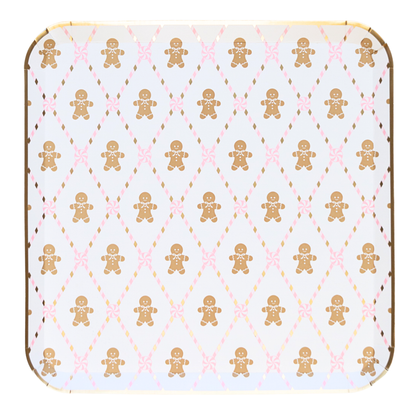 PINK GINGERBREAD LARGE PLATES