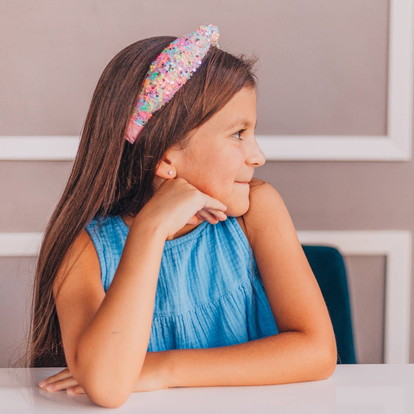 Sequin Confetti Kids Knot Headband