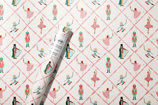 Christmas Nutcracker Trellis Wrapping Paper Roll  