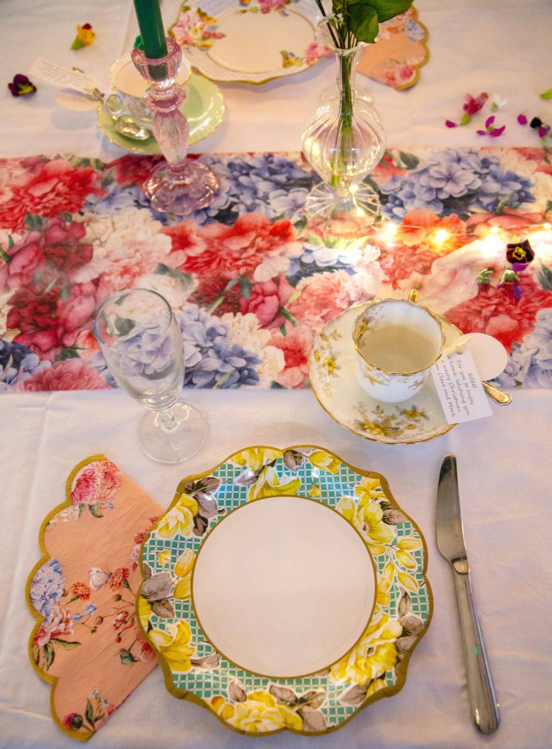 Pretty Tea Party Floral Plates