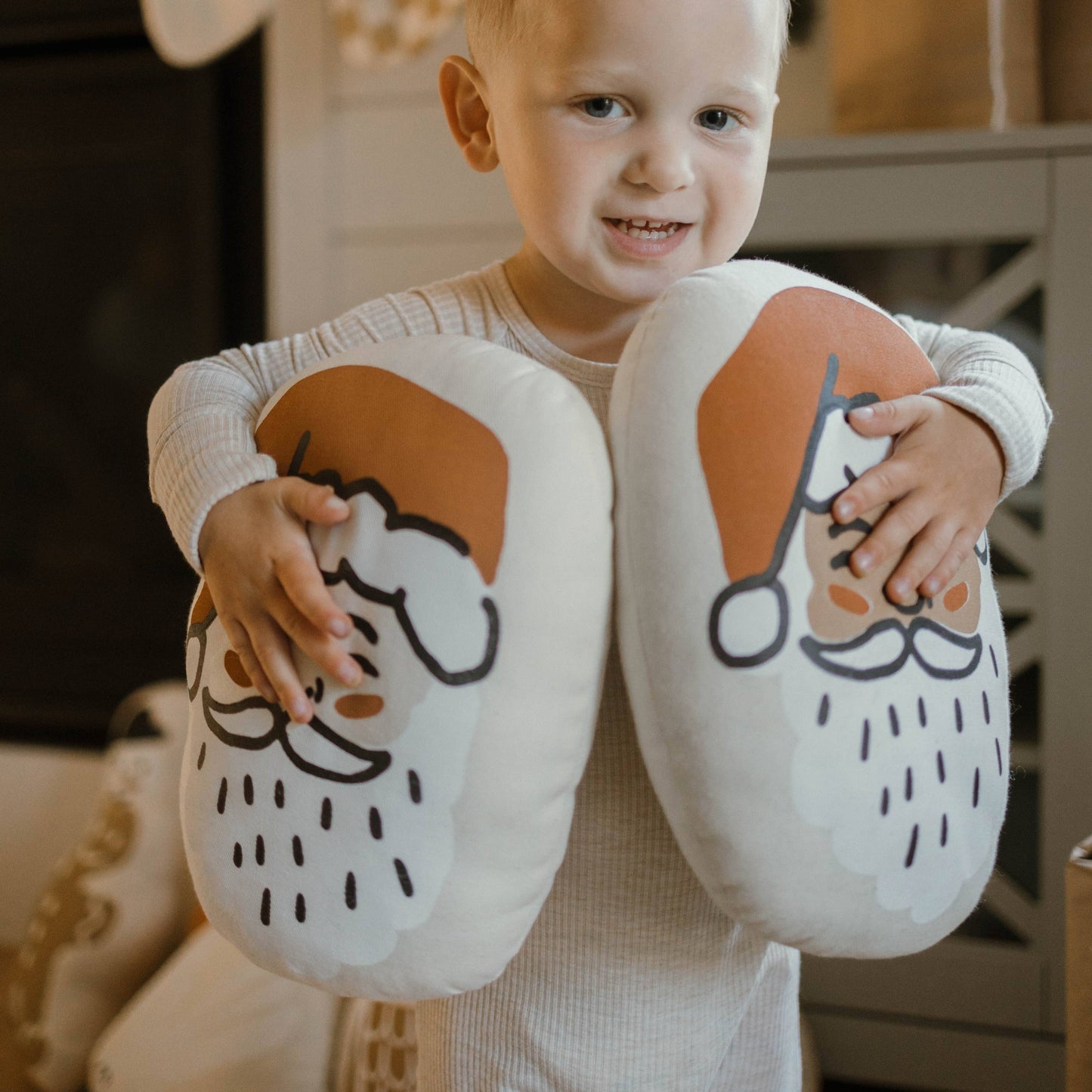 Santa face pillow