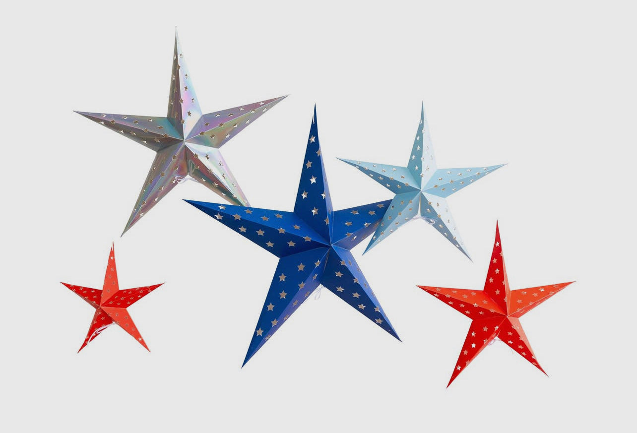3D Americana Hanging Stars