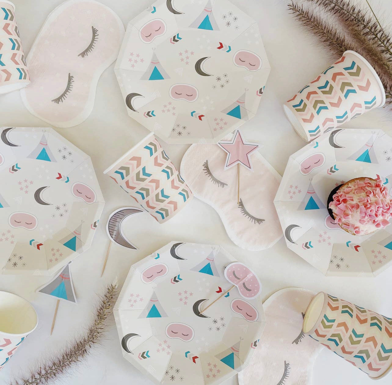 Spa Party Cupcake Toppers