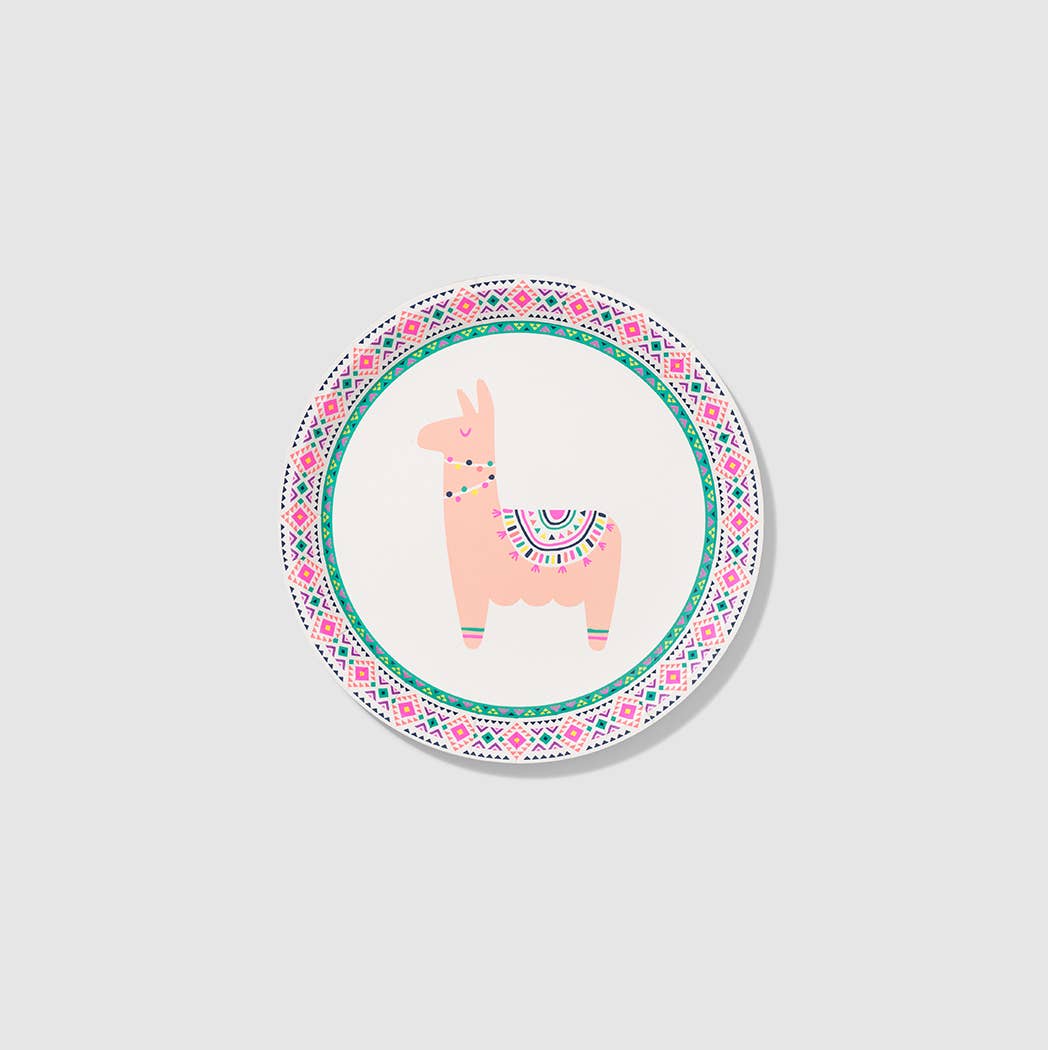 Happy Llama Small Paper Plates