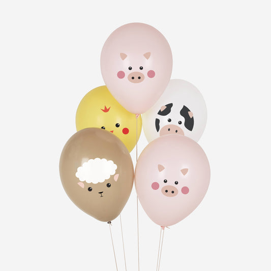 Farm Animal Printed Balloons