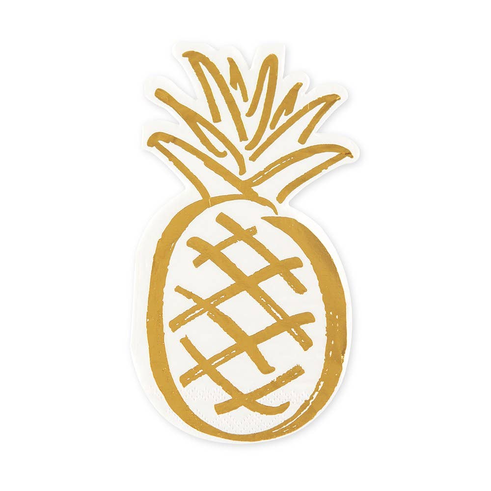 Gold Pineapple Cocktail Napkins